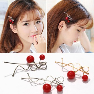 Kẹp tóc hình quả cherry màu đỏ ngọt ngào cho nữ