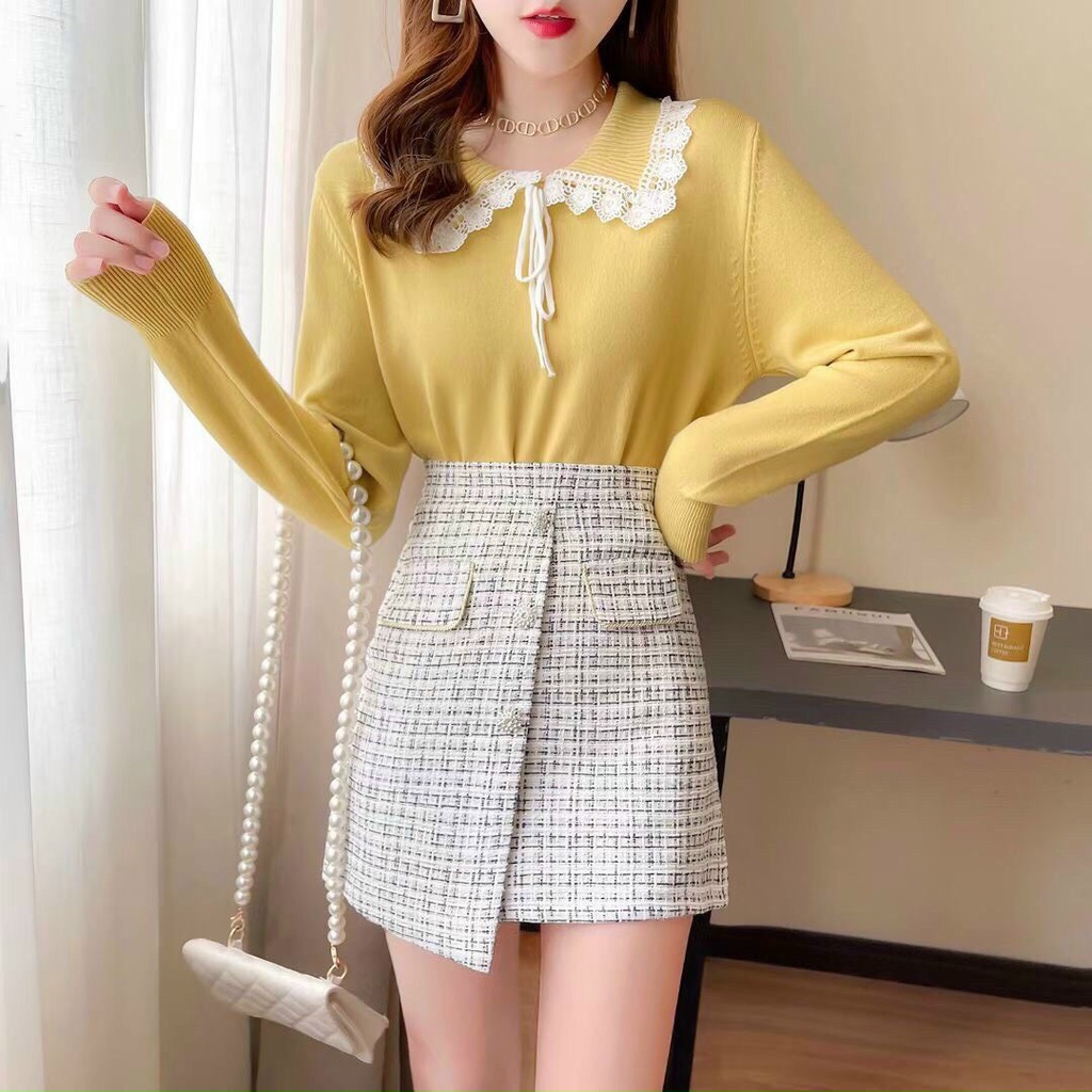 Chân váy dạ dáng A kim tuyến Quảng Châu 2 loại