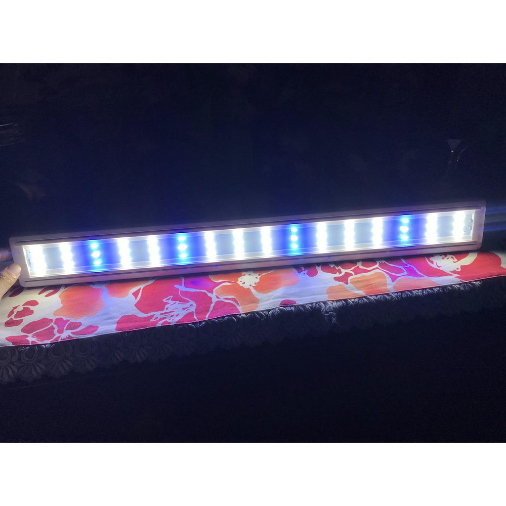 ĐÈN LED KẸP 2 BÊN HỒ CÁ ROXIN GX K600 13W TỪ 60 ĐẾN 70CM TRẮNG XANH