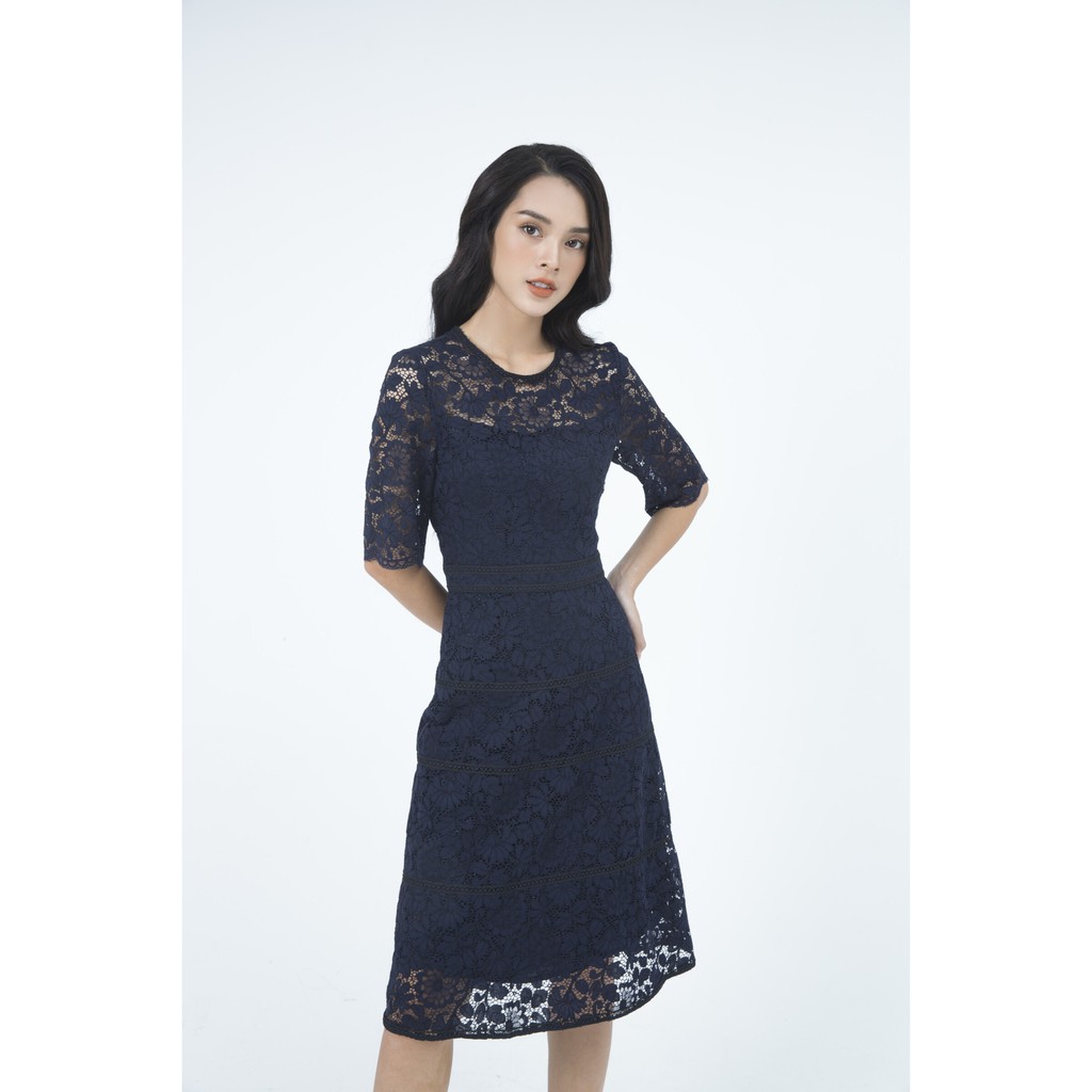 Đầm tay lỡ cổ tròn 2 lớp IVY moda MS 48M4846 | BigBuy360 - bigbuy360.vn