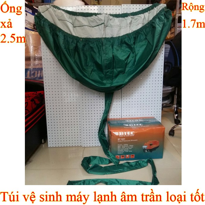 Túi trùm vệ sinh máy lạnh âm trần - dài 3.7 mét, rộng 2m, vải tốt, không bám nước, độ bền cao sử dụng dài lâu