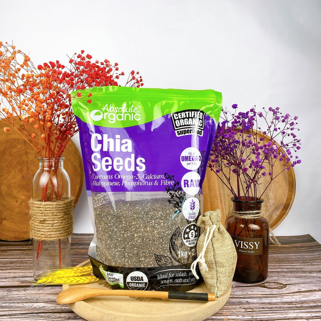 500g Hạt Chia Úc 💝 Nhập khẩu Chính Hãng 💝 Absolute Organic Hữu Cơ