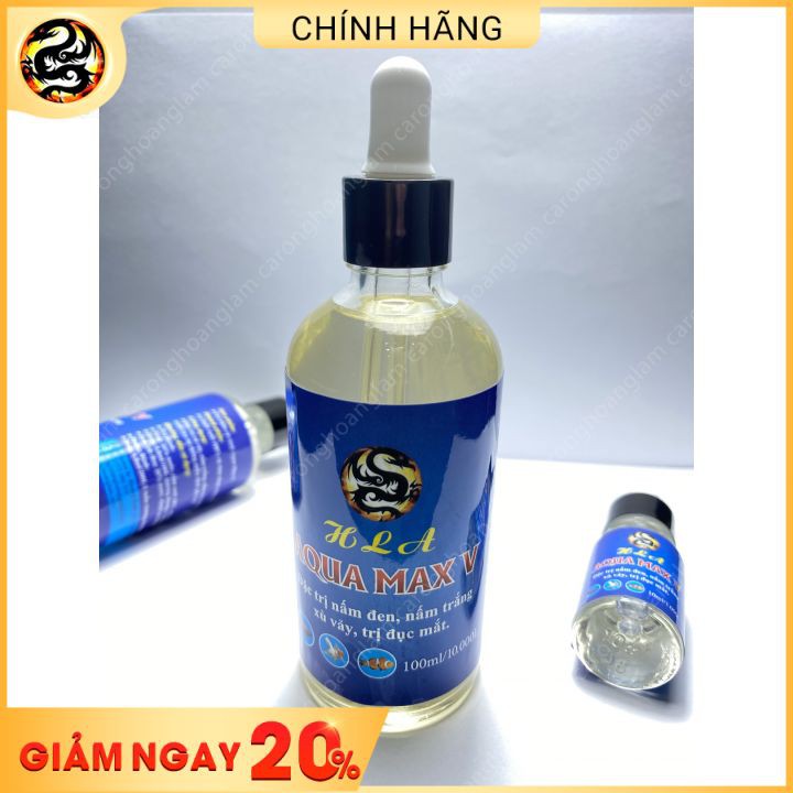 Thuốc Trị Bệnh Cá Cảnh Aqua Max V 10ml Điều Trị Nấm Đen, Nấm Trắng, Xù Vảy, Xuất Huyết Vảy, Đục Mắt | Hoàng Lam Arowan