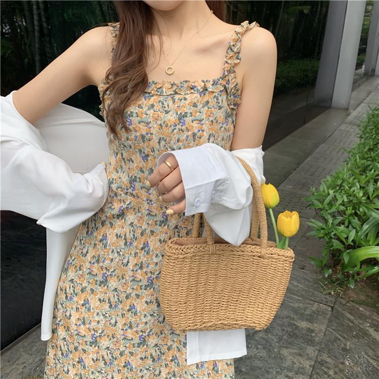 Đầm Ren Trắng Dáng Dài Cổ Vuông Phong Cách Pháp Thời Trang Mùa Hè Xinh Xắn Cho Nữ