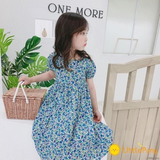 Đầm Hoa Hở Lưng Cho Bé Gái