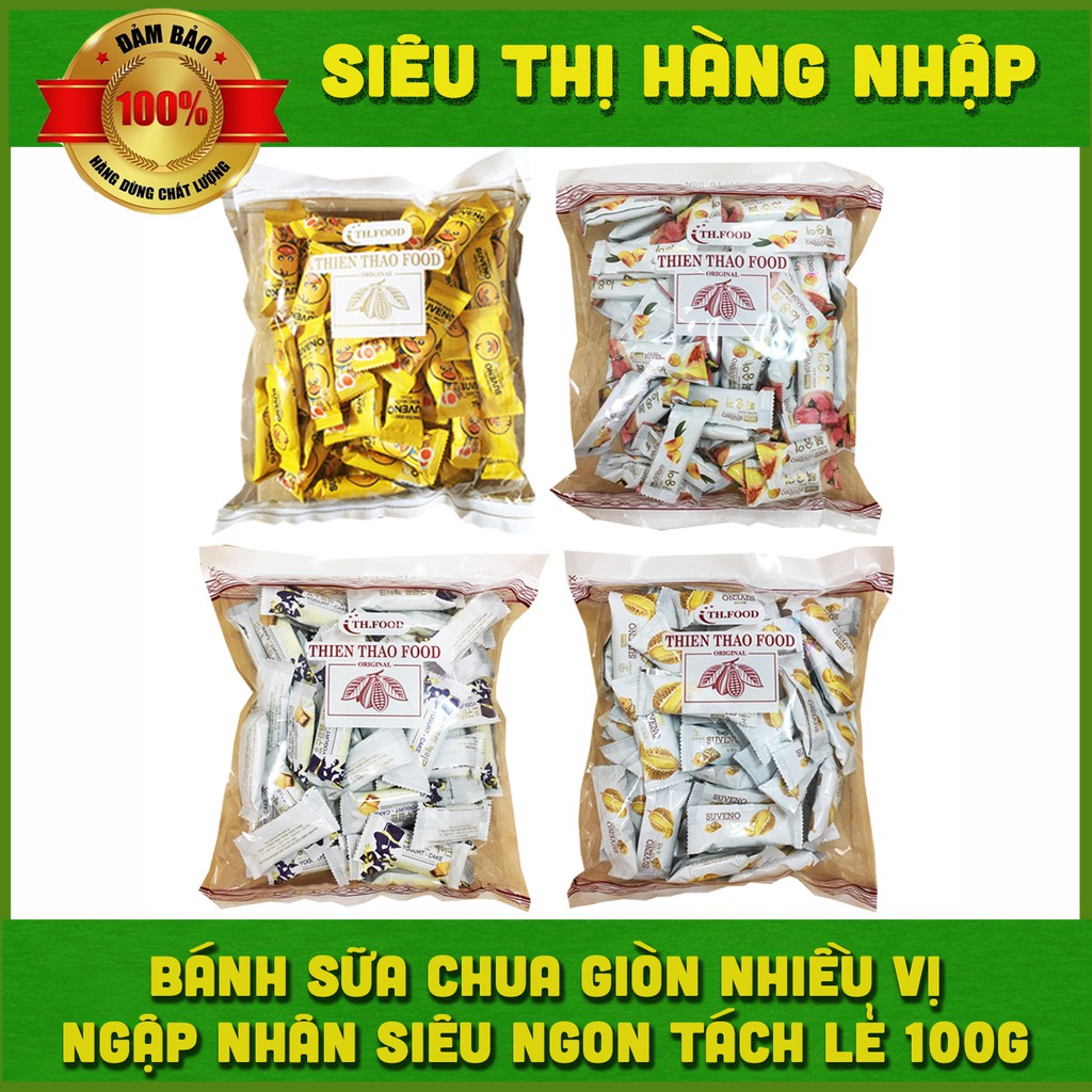 [100g] Bánh sữa chua giòn nhiều vị Suveno