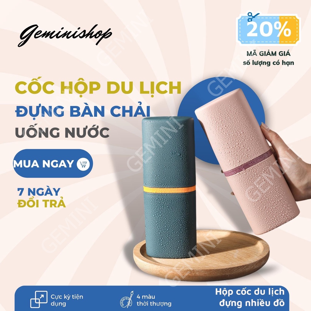 Hộp Đựng Bàn Chải, Kem Đánh Răng, Cốc Đựng Nước cao cấp Mang Theo Du Lịch Tiện Dụng F574 GEMINI SHOP