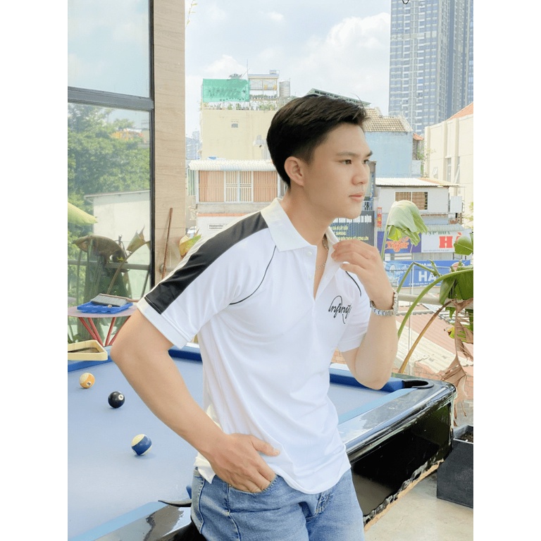 Áo Thun Nam Polo Cổ Bẻ Chất Cotton Mềm Co Giãn Tốt Đủ Size Phối Vai Mặc Đẹp Lịch Lãm NEW UNISEX