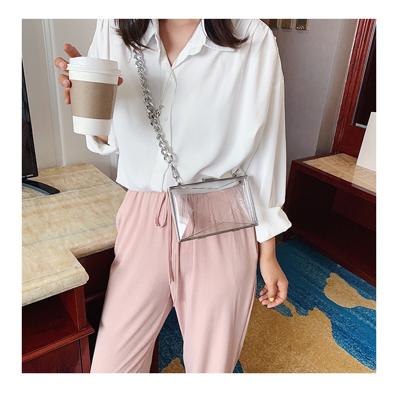 Túi Đeo Vai JASMIN NOIR Dáng Vuông Nhỏ Trong Suốt Cho Nữ