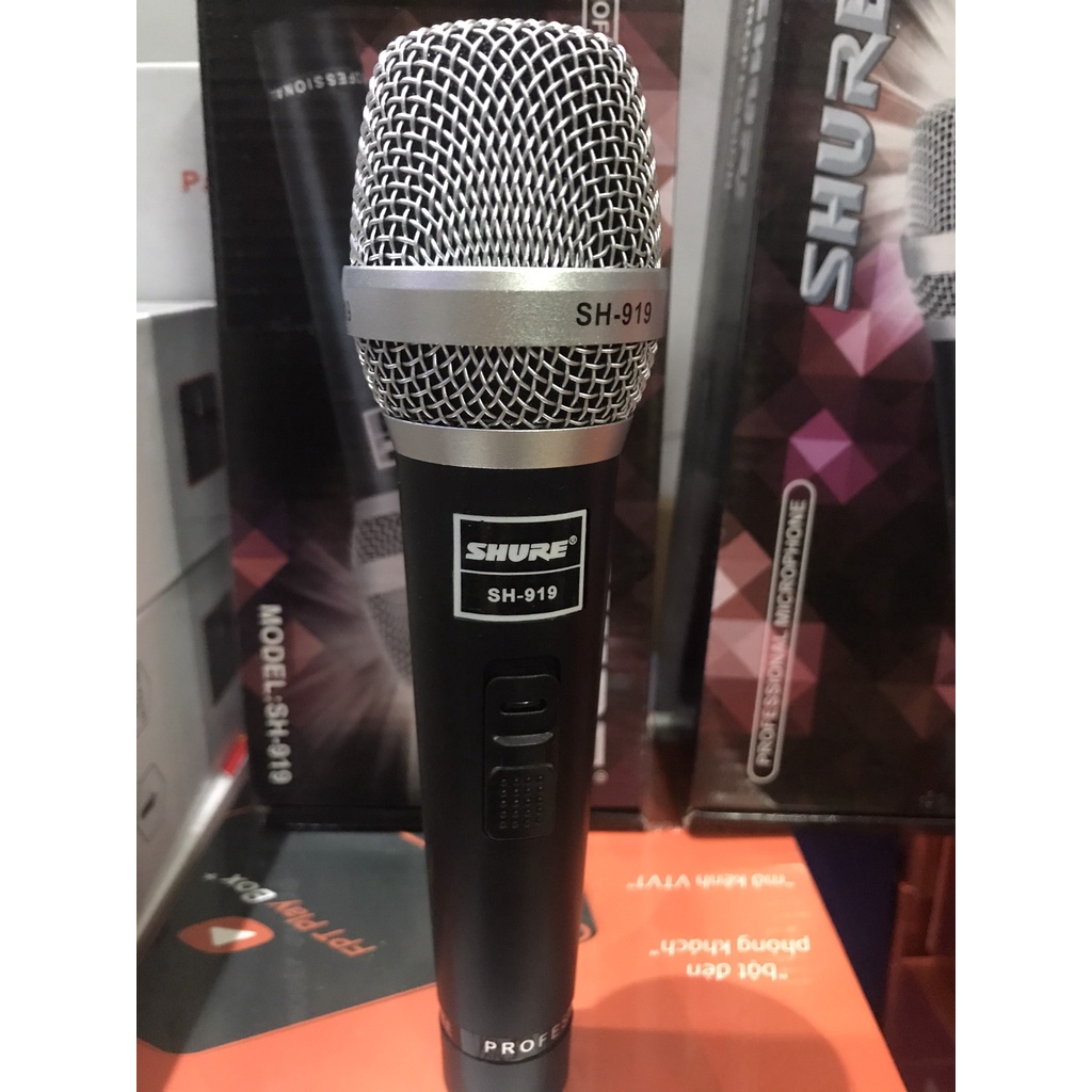 Micro Hát Karaoke có dây cao cấp Shure SH-919