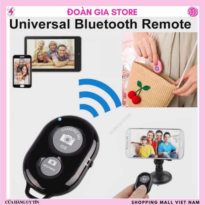 Nút bấm chụp ảnh bluetooth cho thiết bị điện thoại, máy tính bảng các hệ điều hành ( Remote shutter bluetooth 3.0-Bảo Hà