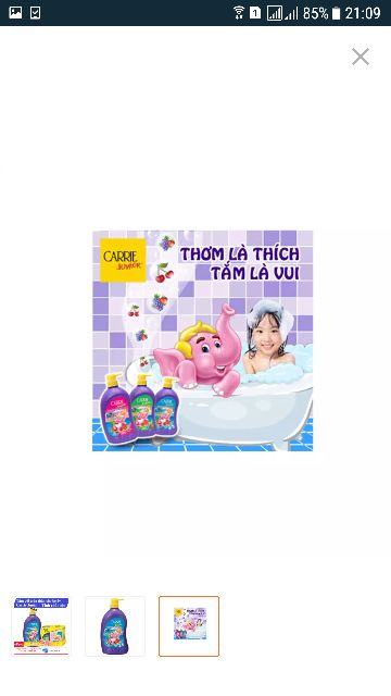 CARRIE JUNIOR - Tắm gội toàn thân cho bé trên 2 tuổi 280g mùi nho tặng kèm 2 thú tắm