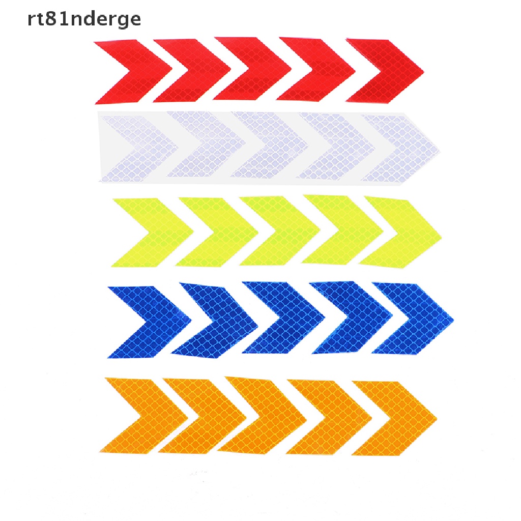 【ge】 10PCS Car Reflective Sticker Arrows Pattern Warning Car Stickers and Decals .