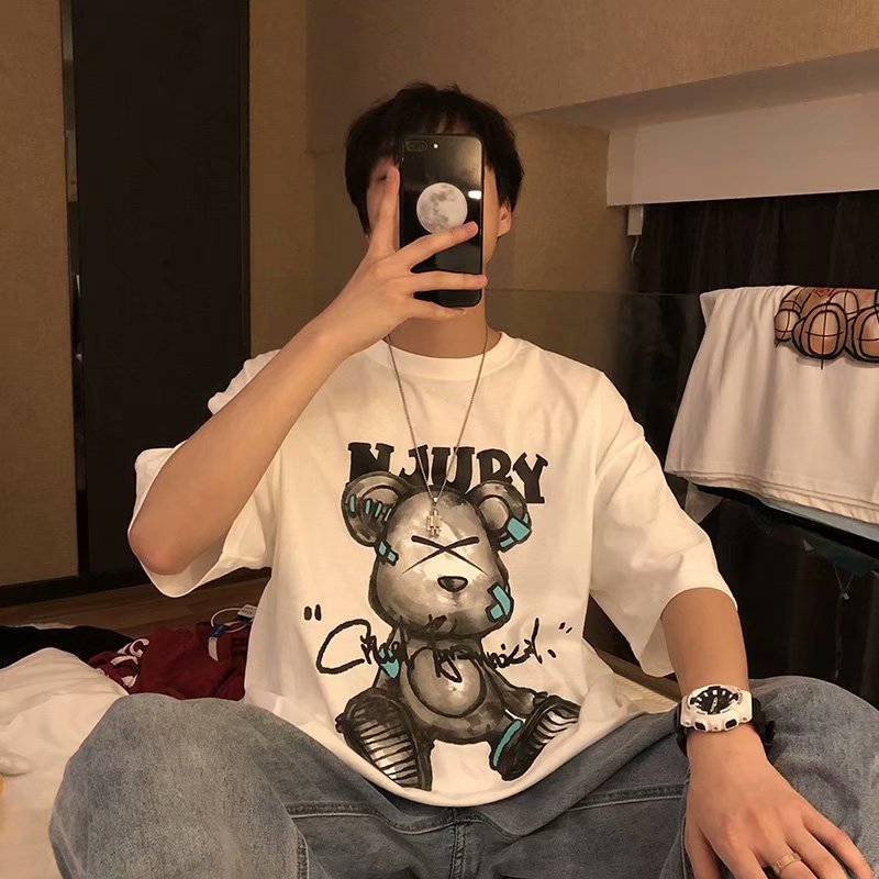 Áo thun tay ngắn in hình thời trang hip hop cá tính cỡ M-8XL cho nam