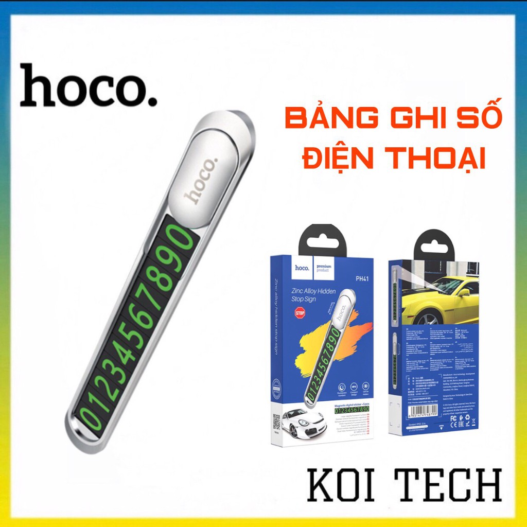 Bảng ghi số điện thoại trên oto Hoco PA41 - biển báo số điện thoại đỗ xe hơi ô tô