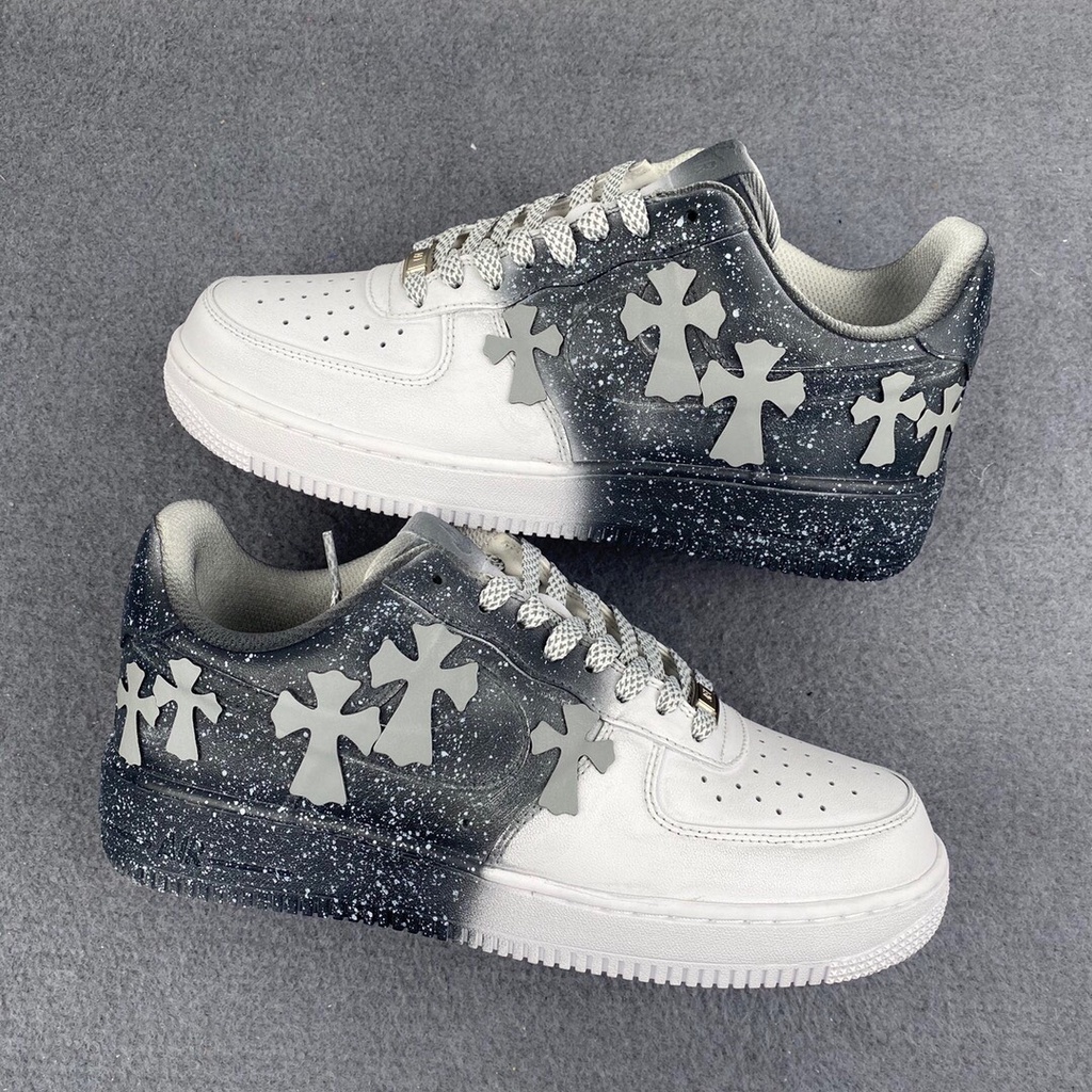 Giày Air Force 1 x ChromeHearts " Crow "