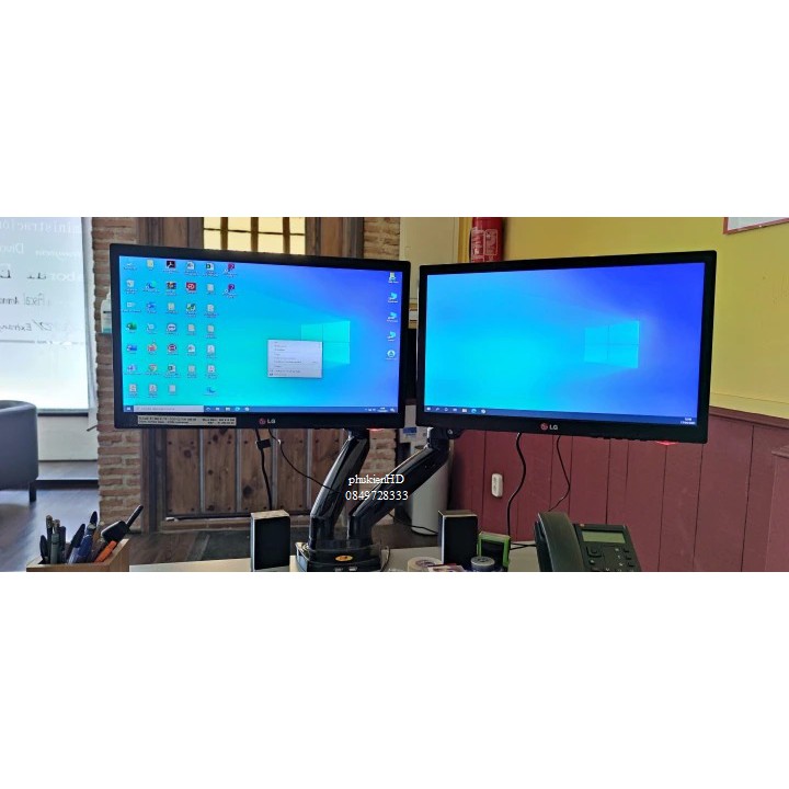 Giá treo 2 màn hình 17- 27'' NB-F160