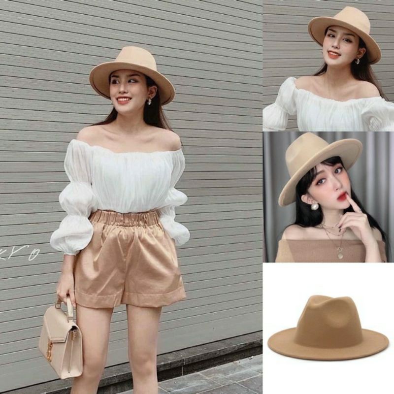 Mũ phớt fedora chất nỉ/dạ siêu sang chảnh