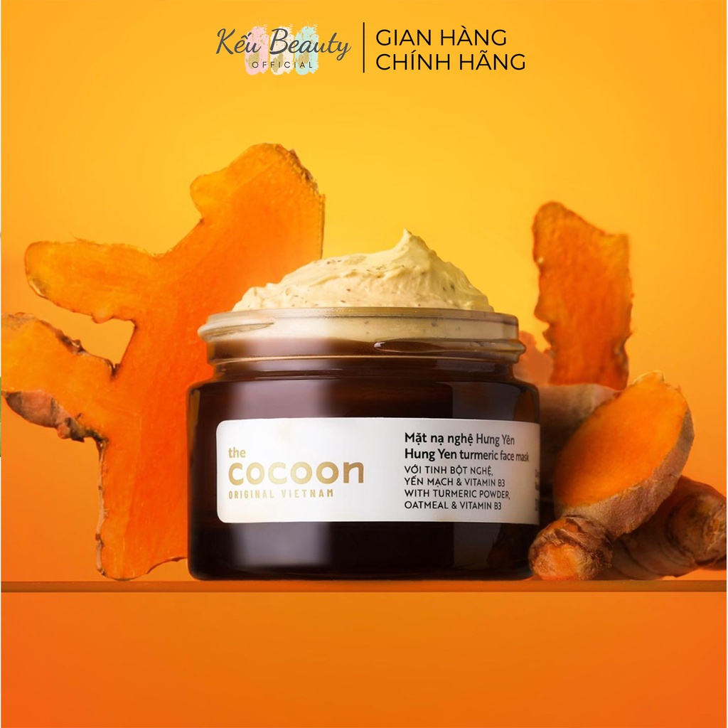 Mặt nạ nghệ Hưng Yên Cocoon Turmeric Face Mask sáng da cấp ẩm 30ml