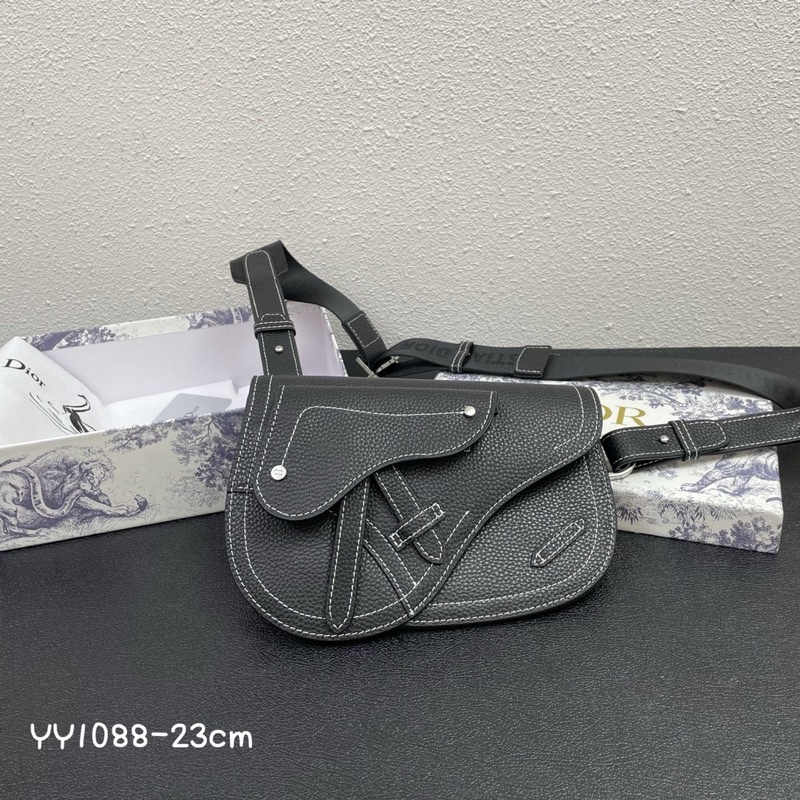 Túi đeo chéo nam thương hiệu Dior Saddle Oblique da thật cao cấp