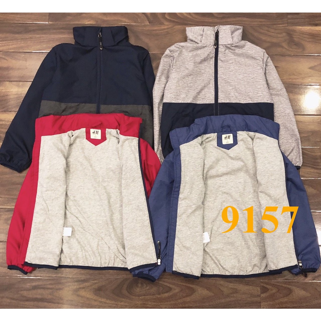 * Mã 9157: Áo gió 2 lớp bé trai dư xịn, VNXK  - Áo phối màu khoẻ khoắn đẹp, lớp ngoài gió chống nước nhẹ