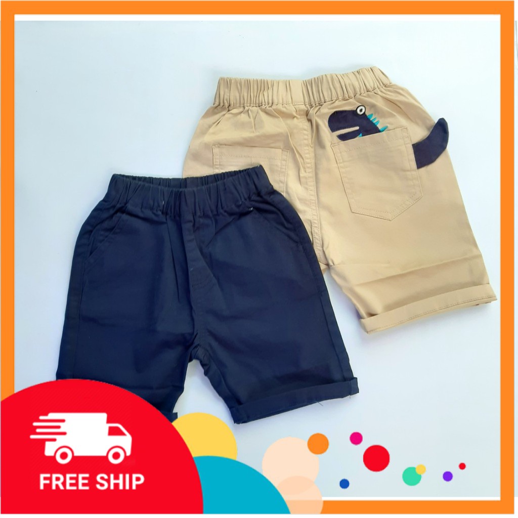 Quần short Kaki khủng long bé trai 2-7 tuổi