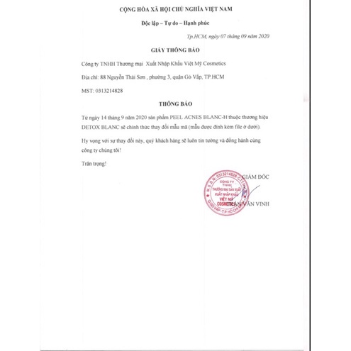 [CHÍNH HÃNG] Serum mụn DETOX BLANC  (hàng chuẩn 100% mẫu mới) | BigBuy360 - bigbuy360.vn