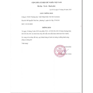 [CHÍNH HÃNG] Serum mụn DETOX BLANC  (hàng chuẩn 100% mẫu mới)