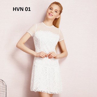 Siêu váy -Váy đầm phối ren chiết eo, hàng nhập, chất đẹp, mặc tôn dáng