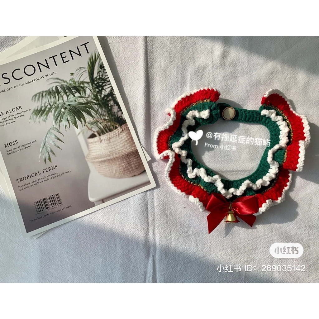 Yếm len handmade, vòng cổ giáng sinh cho chó mèo CHILLMEOW