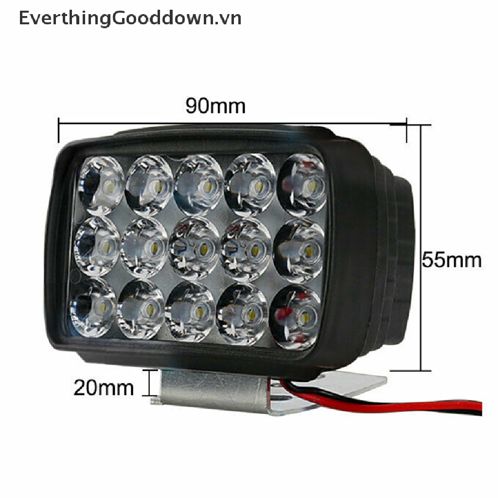 Đèn Pha LED 15 Bóng 1000LM Chuyên Dụng Cho Xe Mô Tô ATV UTV