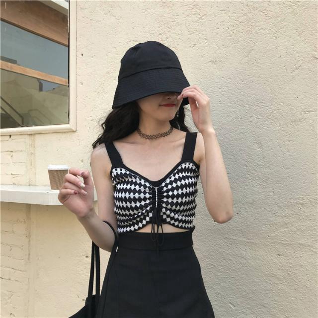 Áo 2 dây đan len dáng ôm thời trang mùa hè quyến rũ cho nữ | BigBuy360 - bigbuy360.vn