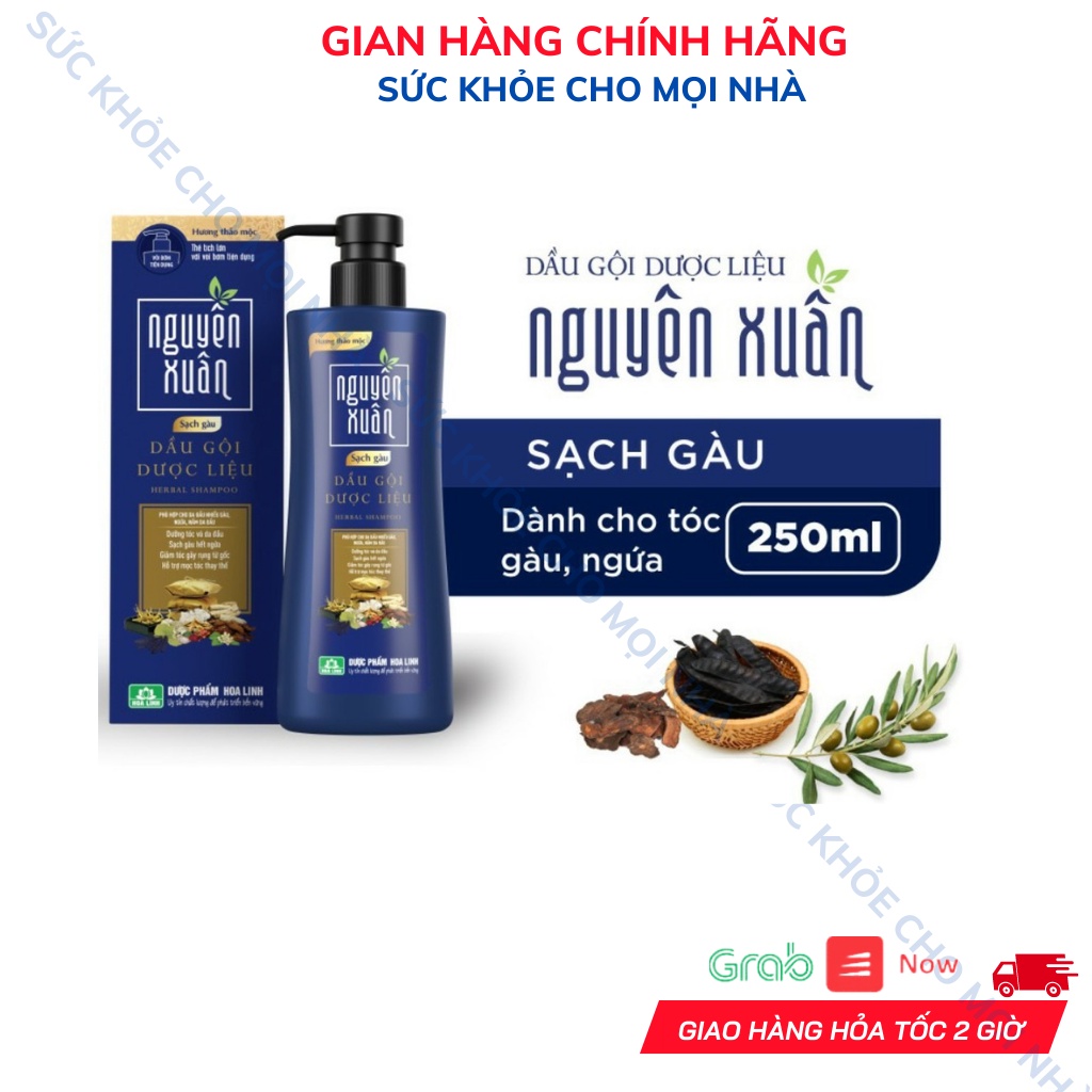 Dầu Gội Dược Liệu Nguyên Xuân.Sạch Gàu Da Đầu,Hết Ngứa,Mềm Mại,Suôn Mượt.250ml