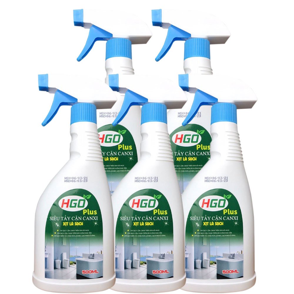 Combo 5 chai tẩy rửa nhà vệ sinh HGO Plus hiệu quả tiết kiệm