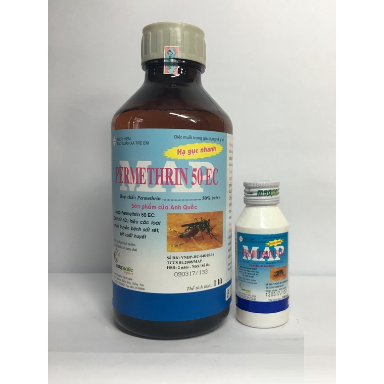 (Chính hãng) Map permethrin 50EC (1 lít) Chế phẩm diệt muỗi xuất xứ Anh Quốc