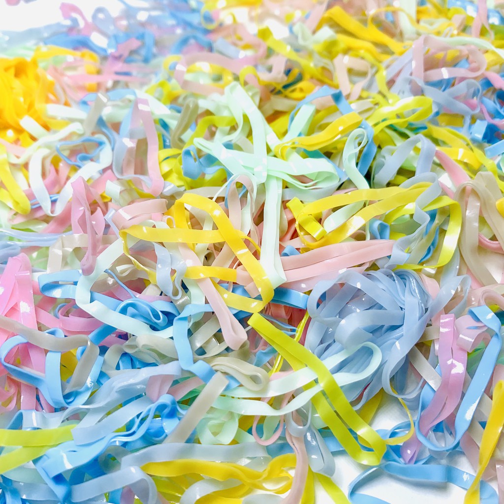 GIÁ SỈ 1/2 Kg dây thun côt tóc nhiều màu 500G