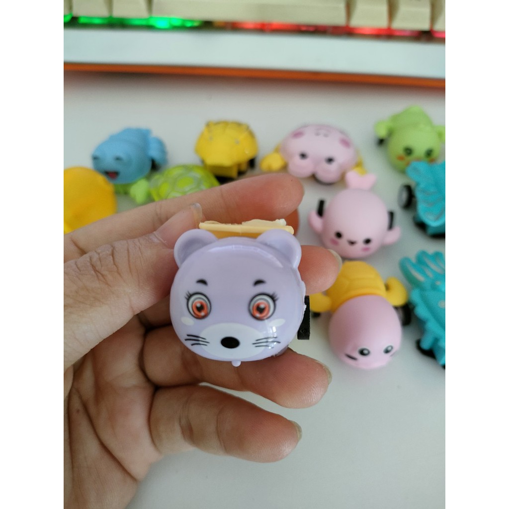 Đồ chơi  mini chạy đà-thú chạy cót mini-thú nhựa mini cho bé