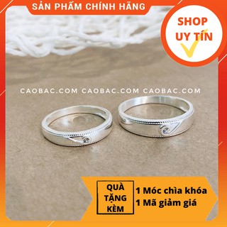 Nhẫn đôi bạc💝FREESHIP💝Giảm 5k nhập mã [NHAN DOI]💝Nhẫn đôi bạc Romantic Love Couple Rings