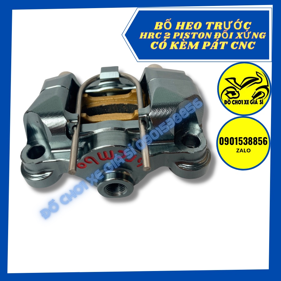 Heo trước Hrc 2 Piston đối xứng có pát nhôm CNC các dòng xe máy thông dụng