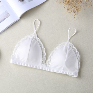 Bralette lụa viền ren
