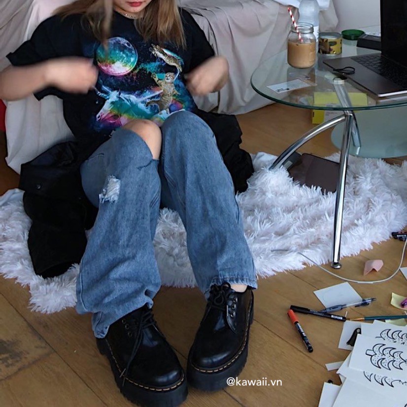 ulzzang [Có sẵn] BOBBY OXFORD - GIÀY OXFORD ĐẾ DÀY 5CM CAO CẤP MỚI 2021 (Ảnh thật shop tự thực hiện) | BigBuy360 - bigbuy360.vn