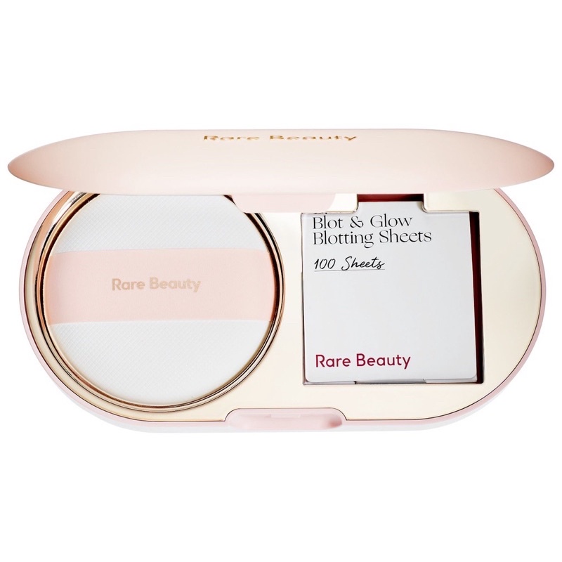 Bộ phấn phủ và giấy thấm dầu Rare Beauty Blot & Glow Touch-up Kit