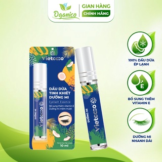 Mascara dầu dừa nguyên chất ép lạnh Vietcoco dưỡng dài và dày mi 10ml - Oganico