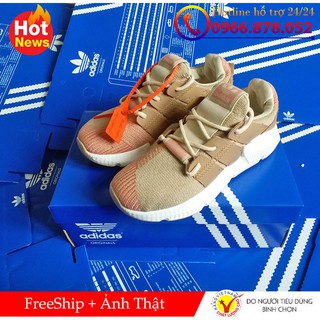 ⚡ Giày thể thao Prophere Nâu Đất Sọc Hồng Nữ