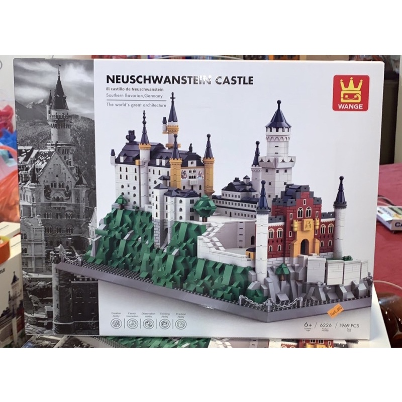 Xếp hình công trình thế giới wange 6226 lâu đài Neuschwanstein ở Đức