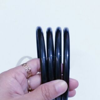 Combo 5 cái Bờm cài tóc nhựa mềm màu đen (bản 8mm)