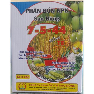 Phân bón lá NPK 7-5-44  (1 kg)