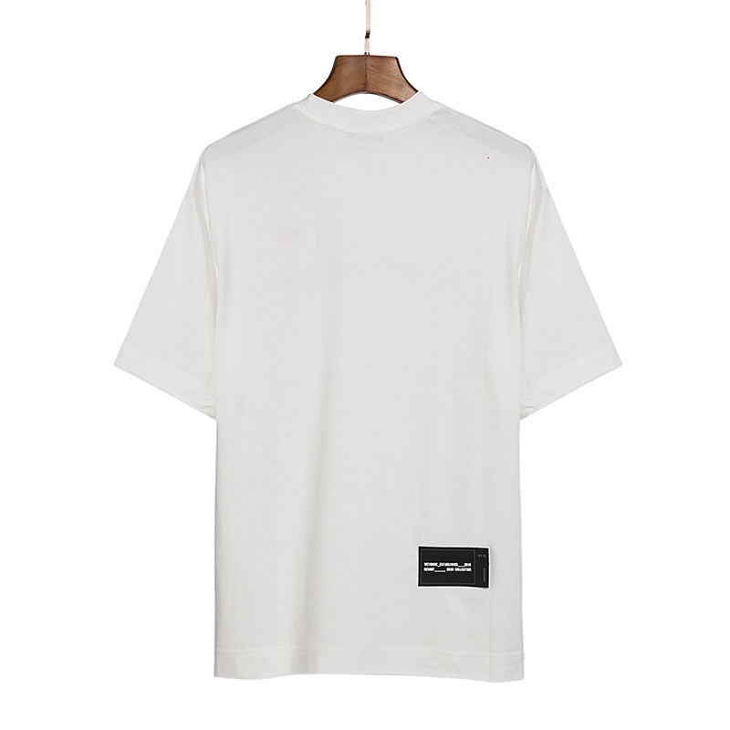 Áo Thun Cotton Ngắn Tay Dáng Rộng In Chữ WE11DONE Màu Bạc Thời Trang Cho Nam Và Nữ