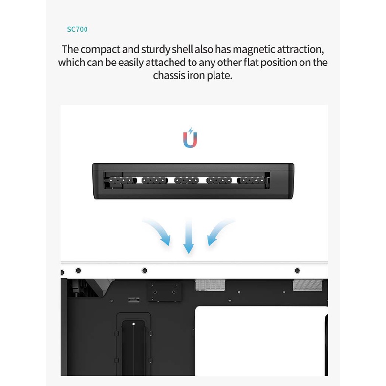 DEEPCOOL Bộ Chia 12 Cổng Usb SC700 3 Chấu Sang Nguồn 12 5V ARGB
