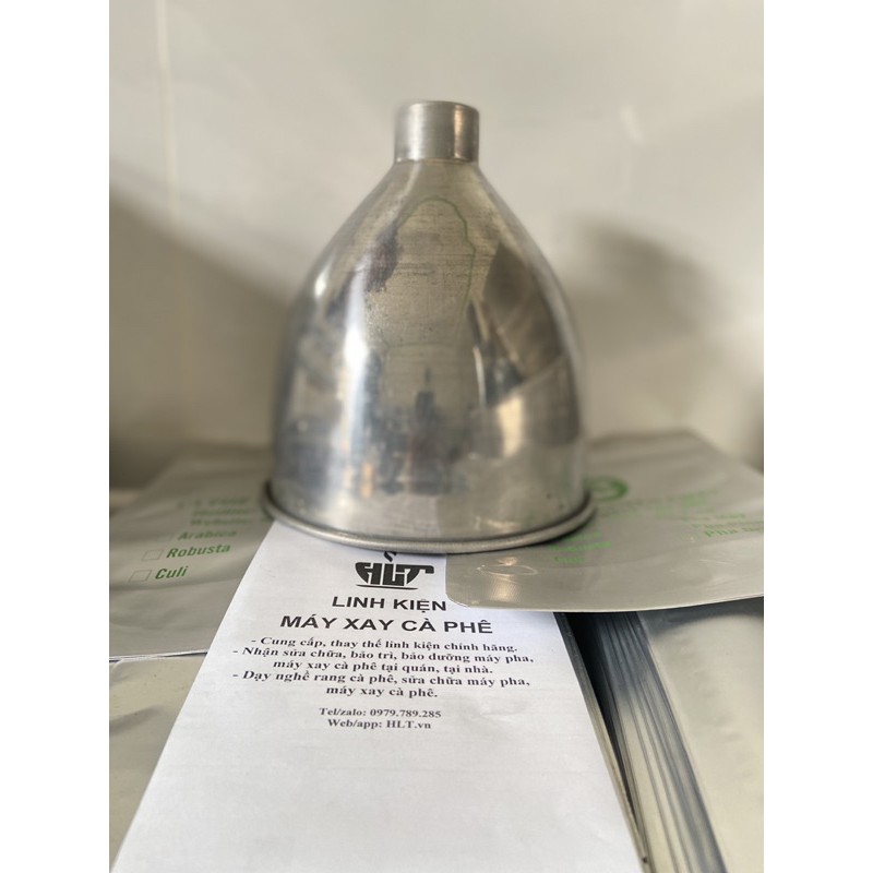 Phễu nhôm máy xay cà phê phin